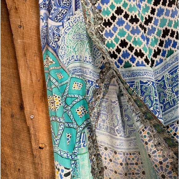 Camilla Wide Leg Sultans Gate Silk Pants - Size Small - Picture 4 of 14